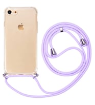 Apple iPhone SE 2020 Kılıf Boyna Askılı İpli Şeffaf Case (Renksiz)