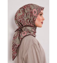 Lesscarves Desenli Pamuk İpek Eşarp LS2207