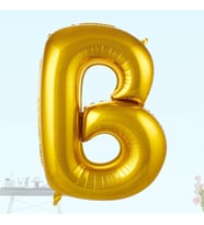 B Harf Folyo Balon, 100 cm - Altın (STD)