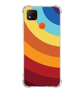 Xiaomi Redmi 10A Köşe Korumalı Antişok Kapak Renk Cümbüşü Tasarımlı Şeffaf Silikon Kılıf