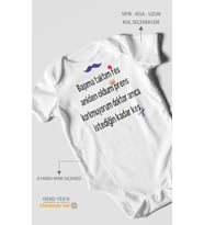 Korkmuyorum Doktor Amca İstediğin Kadar Kes Baskılı Bebek Zıbını  %100 Pamuk Kısa Kol (Beyaz)