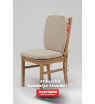 Pötikare Sırtlıklı Sandalye Minderi 42x42 Fermuarlı Yıkanabilir Kılıf Bağcıklı Minder Standart Fit