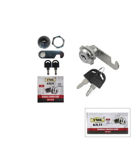 12 ADET OVAL - MANDALLI DOLAP - ÇEKMECE KİLİT 20MM (5690)