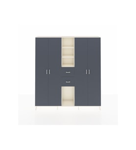 Arges Gardrop 15 Raflı 2 Çekmeceli 4 Kapaklı 220x30x243 Aytaşı-Antrasit