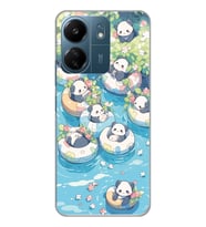 Xiaomi Redmi 13C Uyumlu Panda Tasarımlı Şeffaf Telefon Kılıfı