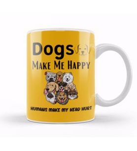 Funny Dog Lover Gift For   Men Kupa Bardak Porselen