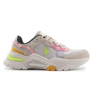 U.S.POLO VINCENT 4FX BEJ PEMBE SARI COMFORT CASUAL ANATOMİK SPOR AYAKKABISI