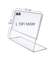 HEROGLAS A7 L Tipinde Yatay Masa Üstü Şeffaf Pleksi / Föylük-Fiyatlık-Menü-Broşürlük