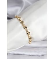 14K Gold Renk Kaplama Kahve Çekirdeği Model CM Kadın Bileklik 5886 - HPSBYI1960-5974