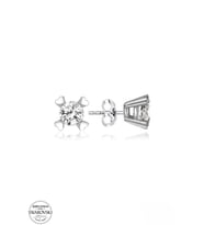 SWAROVSKİ TAŞLI  ZİRCONİA PIRLANTA MONTÜR TEK TAŞ 925 AYAR GÜMÜŞ KÜPE