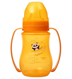 Wee Baby Antikolik Akıtmaz Kulplu Pp. Bardak 250 Ml - Turuncu