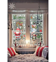 efekt reklam Yılbaşı Süsü Kardan Adam Noel Baba Ve Penguenler Sticker Seti d2816