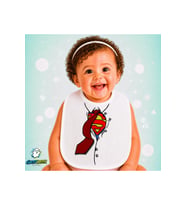 Süperman Keten Bebek Mama Önlüğü – Yumuşak, Emici, Yıkanabilir, Özel Tasarım P183