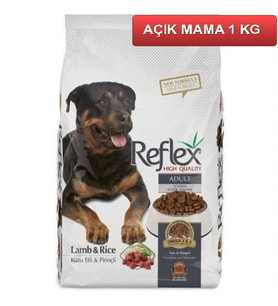 Reflex Lamb Rice Kuzu Etli ve Pirinçli Köpek Maması 1 Kg AÇIK