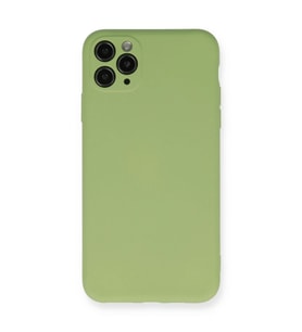 Apple İphone 11 Pro Max Kılıf Nano İçi Kadife Silikon- Yeşil