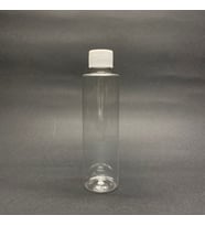 150 cc Şeffaf Silindir Küt Boyunlu Pet Şişe - Beyaz Plastik Kapaklı- 150ml Pet Şişe x 10 Adet (Boş)