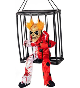 Nessiworld Hareketli Sesli Sensörlü Mahkum Joker İskelet Dekorasyon 22x27 cm