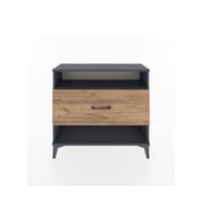 Arges Şifonyer Tek Raflı Tek Çekmeceli 88x30x80 Antrasit-Çam