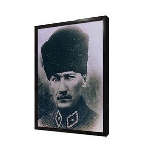 Kalpaklı Atatürk Çerçeveli Mdf Tablo