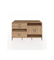 Kronos Konsol 4 Raflı 3 Çekmeceli 2 Kapaklı 176x59x99 Çam-Çam
