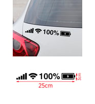 Wifi Batarya Pil Wifi Oto Sticker  Araba Oto Sticker 25cm Siyah