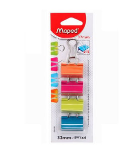 Maped Metal Clips Renkli Kıskaç 32 mm 4'lü Blister 036100 