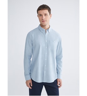 LCWAIKIKI Classic Mavi Regular Fit Uzun Kollu Erkek Gömlek