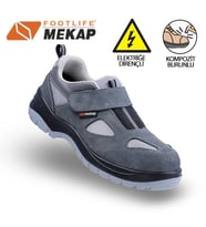 Mekap Jüpiter 157E S1E Elektrikçi İş Güvenliği Ayakkabısı - Kompozit Burun (Siyah)