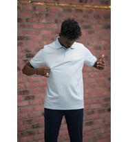 Advante Regular Fit Likralı Pano Desenli Polo Yaka T-shirt (Mavi)