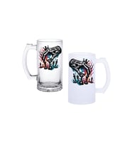 Ghostbastır Design Fantastik Satranç Kulplu Bira Bardağı Buzlu veya Şeffaf Seçenekli 065