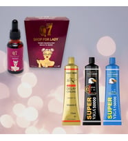 3lu SÜPER KARMA Geciktirici KREM SETİ + Gold Q7 30 ml Kadın Destekleyici ve Istek Arttırıcı Damla
