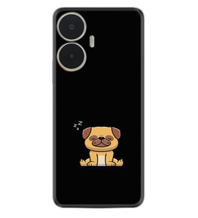 Realme C55 Kılıf Resimli Desenli Silikon Platinium Series Uyuyan Köpek 1875