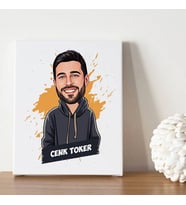 Havalı Sevgilim Karikatürlü Kanvas