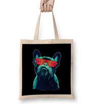 French Bulldog 80s Style Neon Bez Çanta Uzun Saplı