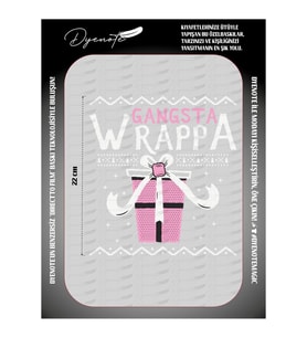 Gangsta Wrappa Renkli Iron Press Tekstil Ütü İle Yapışan Transfer Baskı Kağıdı DTF BASKI