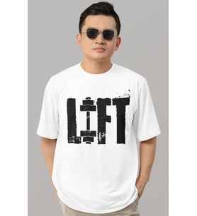 Tasarım Lift Fitness Bodybuilding Sporcu Gym Baskılı Unisex Oversize Tişört