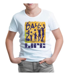 Evolution of Basketball Players for Life Beyaz Çocuk Tshirt