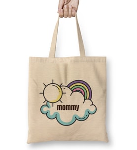 MOMMY DAY Rainbows Bez Çanta Uzun Saplı
