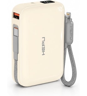 Armor Series HP-AP03Y 10.000 mAh Qualcomm Quick Charge 3.0 Dijital Ekranlı Hızlı Şarj Powerbank - Bej