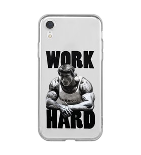 Iphone XR Uyumlu Arnold Fitness Tasarımlı Şeffaf Telefon Kılıfı