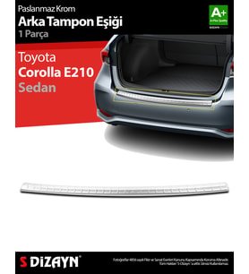 S-Dizayn Toyota Corolla Krom Arka Tampon Eşiği 2019 Üzeri