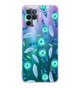 PrintiFy Oppo Reno 5 Lite  ile Uyumlu 1mm Slim Fit Nazar Boncuğu 3 Baskılı Şeffaf  Kılıf