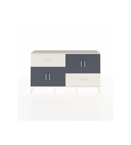 Arges Konsol 3 Raflı 2 Çekmeceli 4 Kapaklı 176x30x99 Aytaşı-Antrasit/Aytaşı
