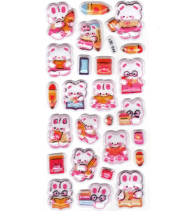 Sticker Kabartmalı Stiker Defter Planlayıcı Etiket (Lde044)-19x9cm - Çalışkan Tavşan
