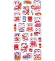 Sticker Kabartmalı Stiker Defter Planlayıcı Etiket (Lde044)-19x9cm - Çalışkan Tavşan