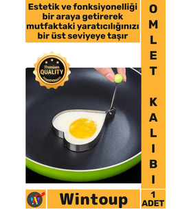 #OmletKalıbı Yanmaz Yapışmaz Paslanmaz Mutfak Gereçleri Şık Sunum Metal Kalp Omlet Krep Kalıbı