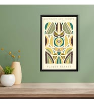 Tekli Ahşap Lamine Çerçeveli Mdf Tablo Abstract Art Prints (Siyah)