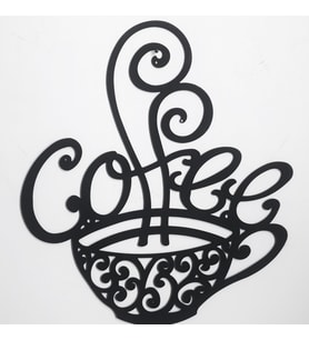 ALEDA Coffee Metal Lazer Kesim Tablo