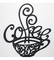 ALEDA Coffee Metal Lazer Kesim Tablo