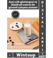 #Terazi Gümüş Metal LCD Ekran Paslanmaz Çelik + Pil Şık Lüx Dijital Mutfak Terazisi 5 Kg 1 Gr Hassas
